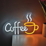 1PC 5V USB Halloween/Christmas/Valentine's Day Creative Coffee With Cup LED Wall Neon Art Sign For C