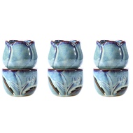 3X Aromatherapy Furnace Candle Lamp Decoration Bedroom Essential Oil Incense Burner Tulip Ceramic Ca