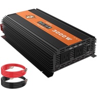 3000 Watt Power Inverter 12V to 220V, Modified Sine Wave DC to AC Car/Outdoor Converter, Dual 220V A