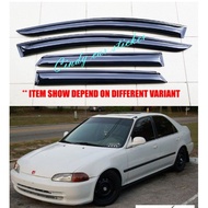 HONDA CIVIC SR4 (EG) SEDAN 91Y-95Y (SMALL 3″ / MEDIUM 4" ) DOOR VISOR+