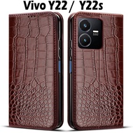 Vivo Y22 case Card Holder Pu Leather Cover Case for Vivo Y22 Y22s Y 22 4G Flip Cover Wallet Bag Fitt