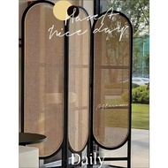 Wooden screen decoration, woven rattan screen, enclosed partition screen, indoor partition decoratio