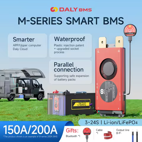 Daly Smart BMS 4S Lifepo4 12V 8S 24V 16S 48V 40A 60A 100A 150A 200A 250A 300A 400A BMS Bluetooth 3.2