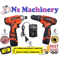18V CORDLESS IMPACT DRIVER + 18V CORDLESS IMPACT DRILL COMBO SET