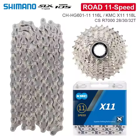 Original Shimano 105 R7000 Cassette K7 11 Speed Groupset 28/30/32T/HG601 Chain KMC Chains R7000 HG F