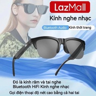 [ Nghe là Mê ] LazMall Kính Mát Thông Minh Không Dây F06 Chống UV Tia Sáng Xanh Có Tai Nghe Bluetoot