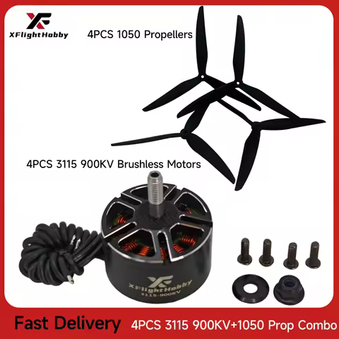 XFlight Hobby 3115 900KV 3-6S Brushless Motor with 1050 Propeller for RC X-Class FPV Freestyle Mark4