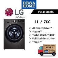 (FREE DELIVERY WITHIN KL) LG FV1411H3BA  11/7KG FRONT LOAD WASHER DRYER WITH AI DIRECT DRIVE