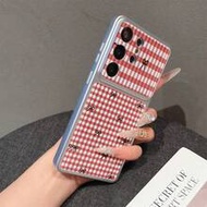 Creative Plaid Black Bow Pattern Spray-Painted TPU Full Coverage Phone Case Compatible With Galaxy S