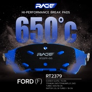 ผ้าเบรคหน้า RACETECH FORD EVEREST (U375) 15-ON TITANIUM 2WD PLUS  - TURBO 4WD 18-ON - RAPTER 2.0L BI