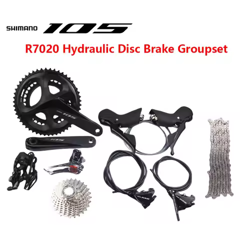 Shimano 105 R7020 Groupset 2x11s For Road Bike R7000 Crankset Front Rear Derailleur Cassette R7020+R