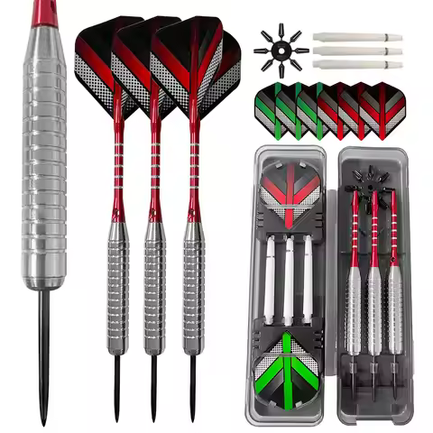 WEDARTER 23g Professional Darts Set 3PCS Stainless Steel Heads Dart Flying Machines Hard Darts For T