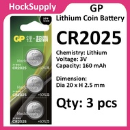 [3pcs][Authenic] GP CR2025 Lithium 3V Button Battery 2025 [FAST SHIP OUT]