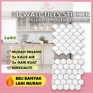 3D Tiles Sticker (30x30cm) Kitchen Bathroom Wall Tiles Sticker Self Adhesive Mosaic Pelekat Mosaic Mozek Dinding Dapur