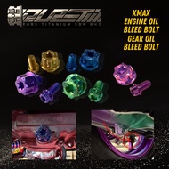 XMAX Engine Oil Bleed Bolts/ Engine Oil Screw & Gear Oil Bleed Bolts/Gear Oil Screw Titanium GR5 Scr