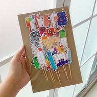 Cup Cake Topper Character Numberblocks Cupcake Picks Birthday Cake Decorations Number Blocks Numberb