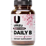 UMZU Daily B, 30 Day ply – Complete Vitamin B Complex plement Blend with B1, B2, B3, B5, B6, B7, B9 