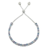 純銀八心八箭鋯石單排手鍊 - 水精靈