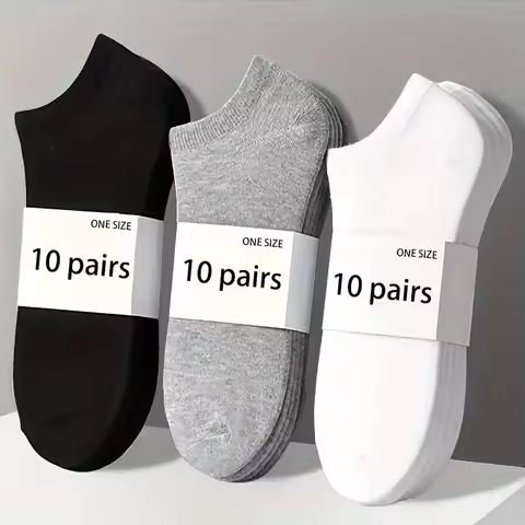 5/10-Pack Unisex Comfort Fit Ankle Socks – Breathable Lightweight Socks for Sports & Everyday Wear