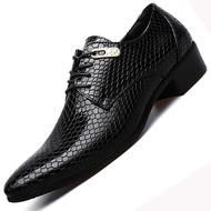 Brand Men's Dress Shoes Designer Snake Men Oxford Shoes Casual Business Luxury Original Men Pointed 