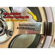 Advan Gt Sticker Rim /Advan Racing Gt Rim Stciker/Rim Advan Gt  Myvi Alza Axia City Civic Vios Jazz