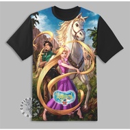 Rapunzel T-shirt for Girls 1-12 Years Old 3D Anime Game 10260