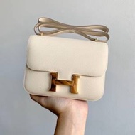 HERMES爱马仕Constance 19 康康金扣 Epsom牛皮单肩斜挎包迷你女款