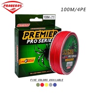 Proberos Tali Pancing Benang Braided Fishing Line X4 100M 4 PE Braided Line Lines 6lb 8lb