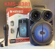 SPEAKER WIRELESS BLUETOOTH PORTABLE 65 INCH KIMISO 3381 PLUS MIC KARAOKE SUPER BASS KIMISO 3381