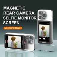 King Ma 4K 30FPS Magnetic Phone Vlog Selfie Monitor Screen, Sync Back Camera iPhone Monitor Screen f