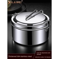 bekas makanan tahan panas bekas makanan budak 304 Stainless Steel Round Canteen Office Worker Steame