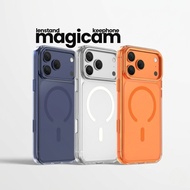 Keephone Magicam Transparent Case Shockproof Metal Camera Edge Folding Stand for Iphone 17 Pro Max