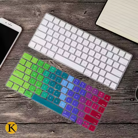 US Layout Silicone Magic Keyboard Protector Cover skin For iMac PC Computer English Letter Magic 2 B
