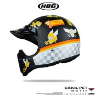 HBC Cakil Pet PISTON Helmet Retro Full Face Helmet SNI