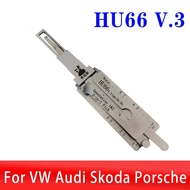 For VW Audi Porsche Lishi 2-in-1 HU66 v.3 Decoder Car Door Open Tool Locksmiths Tool Untuk VW Audi P