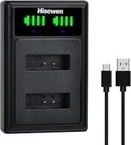 NB13L NB-13L Charger, Hisewen LED Dual Battery Charger for Canon PowerShot G7X Mark II, G7X, G1X Mar