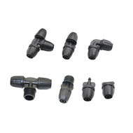 store 10 Pcs 7 Types of 8/11mm Hose Connectors With lock Nuts Garden Irrigation Pipe Tee Straight El