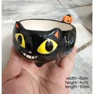Used Domestic 3D Halloween Black Cat Ceramic Mug