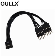 USB 9Pin Extension Splitter Cable 1 to 2 Motherboard Adapter USB2.0 9PIN Dual 9PIN Cord Interface Hu