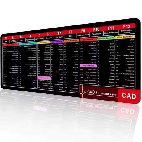 CAD Office Shortcuts Large Lock edge Mouse Pad Extended for Auto CAD Computer Keyboard Non-Slip XXL 