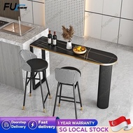 FUCHEN Marble Bar Table Dining Table Leaning Wall Table Cafe Shop Console Table high footed table