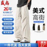 American Paratrooper Casual Pants Boys 2025 Spring Street Wear Overalls Straight Loose All-Match Tro