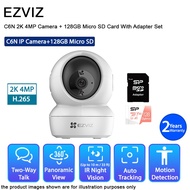 EZVIZ C6N 2K 4MP FHD Pan Home IP CCTV Camera + SILICON POWER Superior V30 A1 128GB Micro SD Card Wit