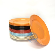 9 inch Plastic Round Plate, Rim Plate, Set of 6