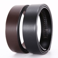 Vegtan Imported Cowhide Men's Belt Without Buckle DT35 3.5cm Wide Two Colors Black Brown