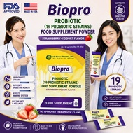 Biopro Probiotic Powder Strawberry 2g (30 Sachets) Digestive Wellness Supplement - From USA VIP CARE