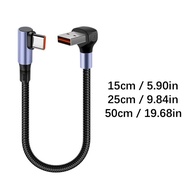 Kellnny Short USB Cable Type C Cable Elbow Fast Charging USB to Type C Data Transfer
