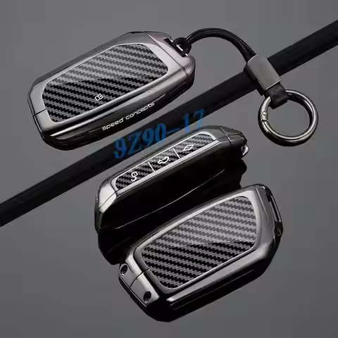 Metal Carbon Fiber Car Key Fob Case Cover Keychain For 2022-2025 BMW X1 iX1 iX XM X5 X6 X7 i7 740i U