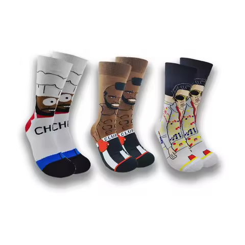 Cartoon anime character mens socks funny casual street stance socks unisex Harajuku Creative cotton 