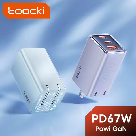 Toocki 67W USB Charger PD Fast Charge Powi GaN Type C Charger For iPhone 16 15 Pro Max Xiaomi 15 13 